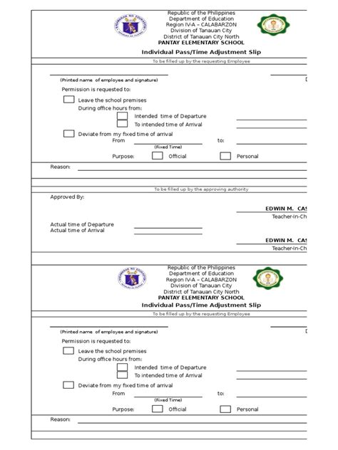 Pass Slip .
